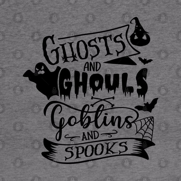 halloween ghost and ghouls goblins and spooks text art design by MadeBYAhsan